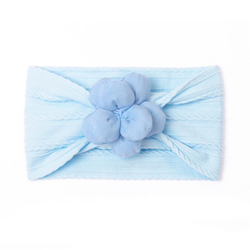 New Twist Children's Headband, Baby Soft Nylon Lift Flower Seamless Wide Headscarf, Baby Headband