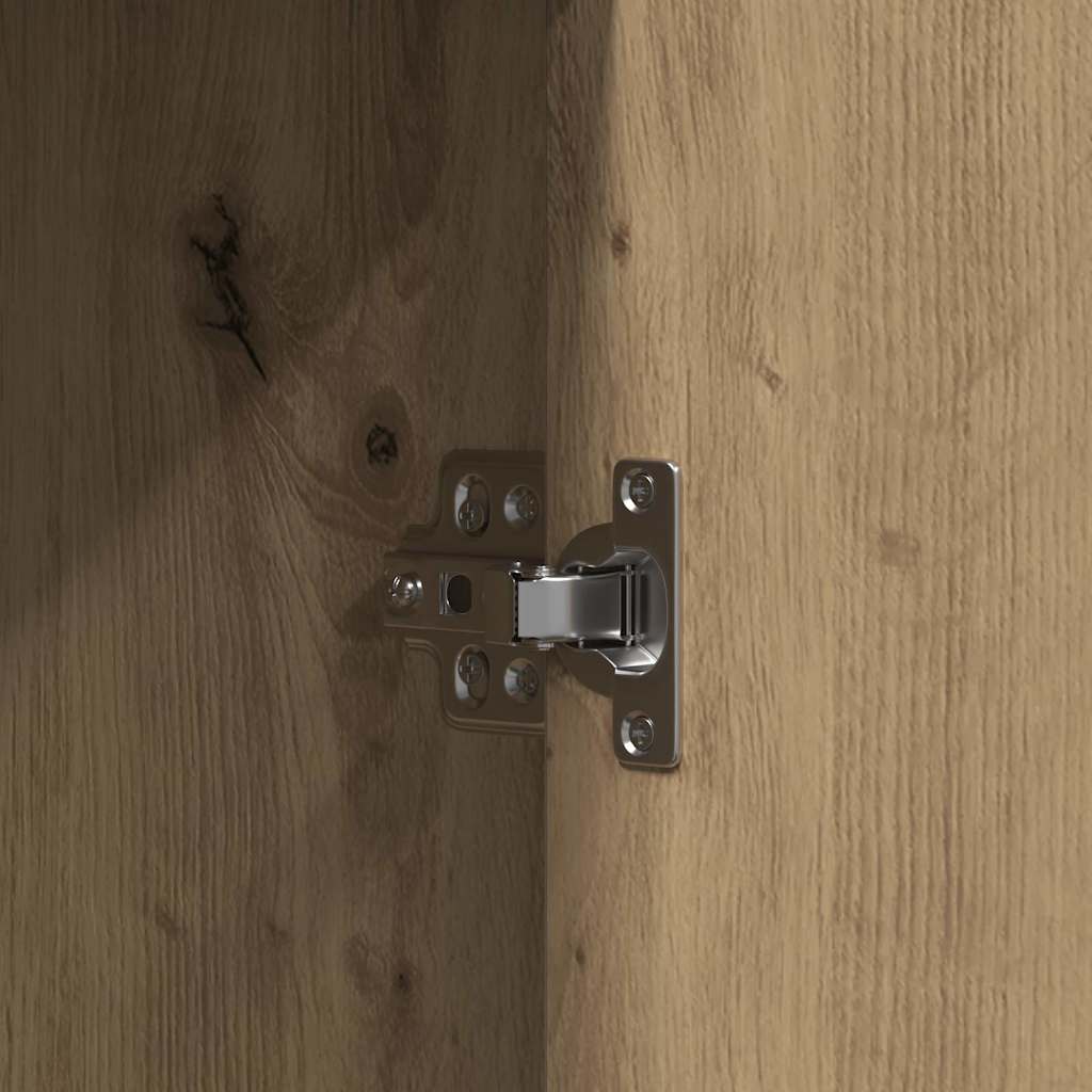 Makeup Table with Storage Brown 102 X 33 X 135 Cm Engineered Wood