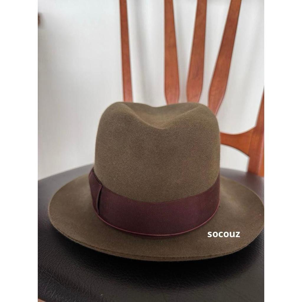 Used Vintage good condition Stetson folded hat Beaver felt Johnny Depp