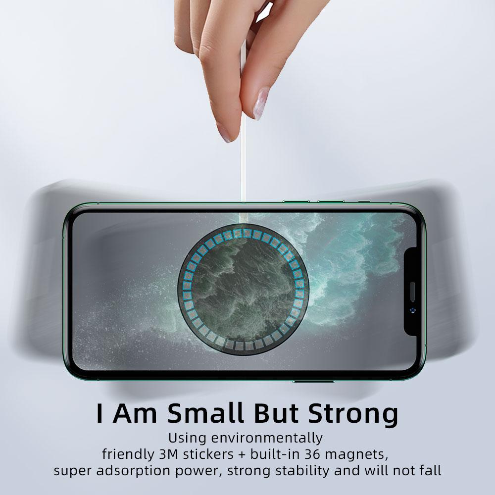 Essager Kovová deska Disk Železný plech pro magnetickou bezdrátovou nabíječku Držák telefonu do auta Magnetická nálepka pro Iphone 12 11 Pro Max Xs X