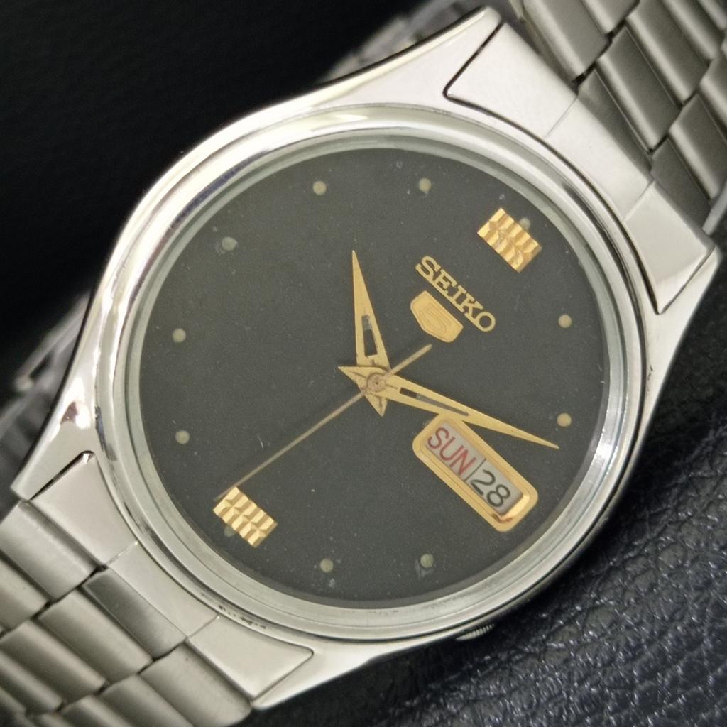 GENUINE VINTAGE SEIKO 5 AUTOMATIC 7009A JAPAN MENS ORIGINAL DIAL WATCH A702418-5 R124-a702418