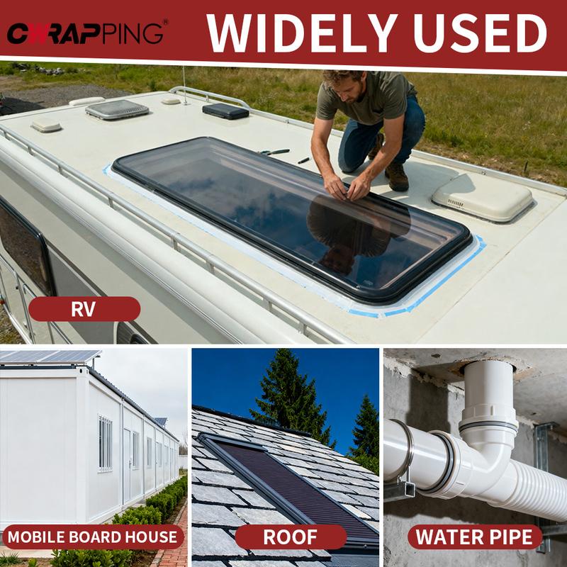 Caravan for RV Trailers and Photovoltaic Campervan Accessories Repair Heavy Tape Waterproof Stckers Camping Car Accessory Home