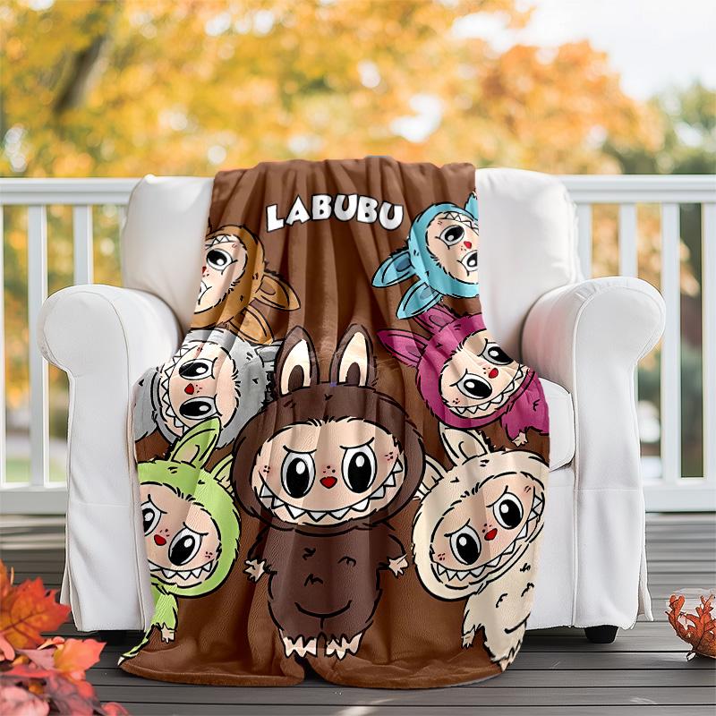 labubu printed throw blanket—lightweight,soft,warm;versatile blanket for all seasons—perfect as &air-conditioning throw,nap blanket