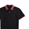 Polo Ralph Lauren Striped Logo Embroidered Vertical Button Short Sleeve Polo Shirt Men tops Black 710828371-001