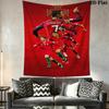 Cristiano Ronaldo Soccer Star Poster Tapestry Fashion Print Wallmounted Work Of Art Soft Background Wall Hanging Cloth