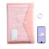 Office School Supplies A4 Morandi Document Bag Transparent Plastic Snap Plastic Macron Color Waterproof Information Bag Lovely