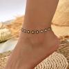 Summer New Daisy Flower Chain Anklets for Women Trendy Beach Starfish Shell Beads Anklet Bracelet On Leg Foot Chain Boho Jewelry