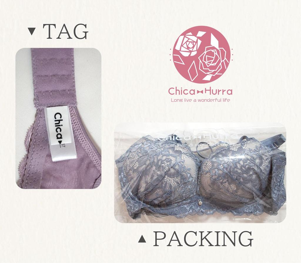 Chica Hurra Black 2XL Wireless Bra and Panty Floral Lace Plus Adjustable and Flattering Women's Set, 3/4 Cup, Print, Wireless, High-Cut Bra, Size,