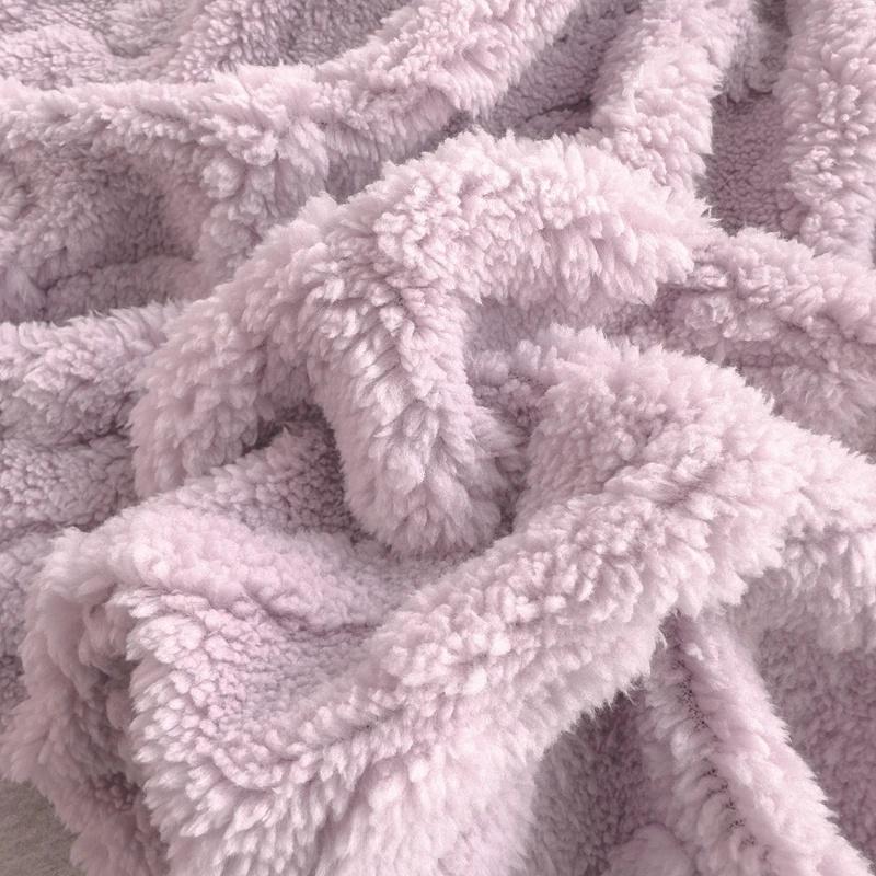 Flannel Sheets Fashion Solid Color Jacquard Comfortable Soft Elastic Bedspread Coral Fleece Fluffy Fitted Bed Sheets for Bed