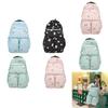 Cute Cartoon Teddy Bear Flower Pattern Nylon School Backpack With Breathable Cushion Straps For Middle School Girls
