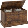 Storage Chest Toy Box With Safety Hinge For Living Room Wooden 80 X 40 X 45 Cm Rustic Brown