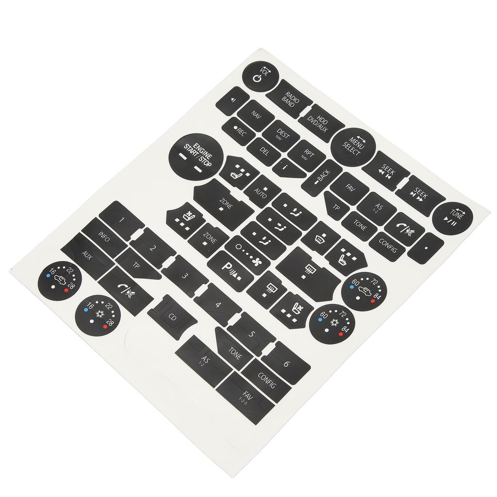 Auto Innenraum Tasten Reparatur Aufkleber Set Türverriegelungsknopf Aufkleber Ersatz für SAAB 3. Generation