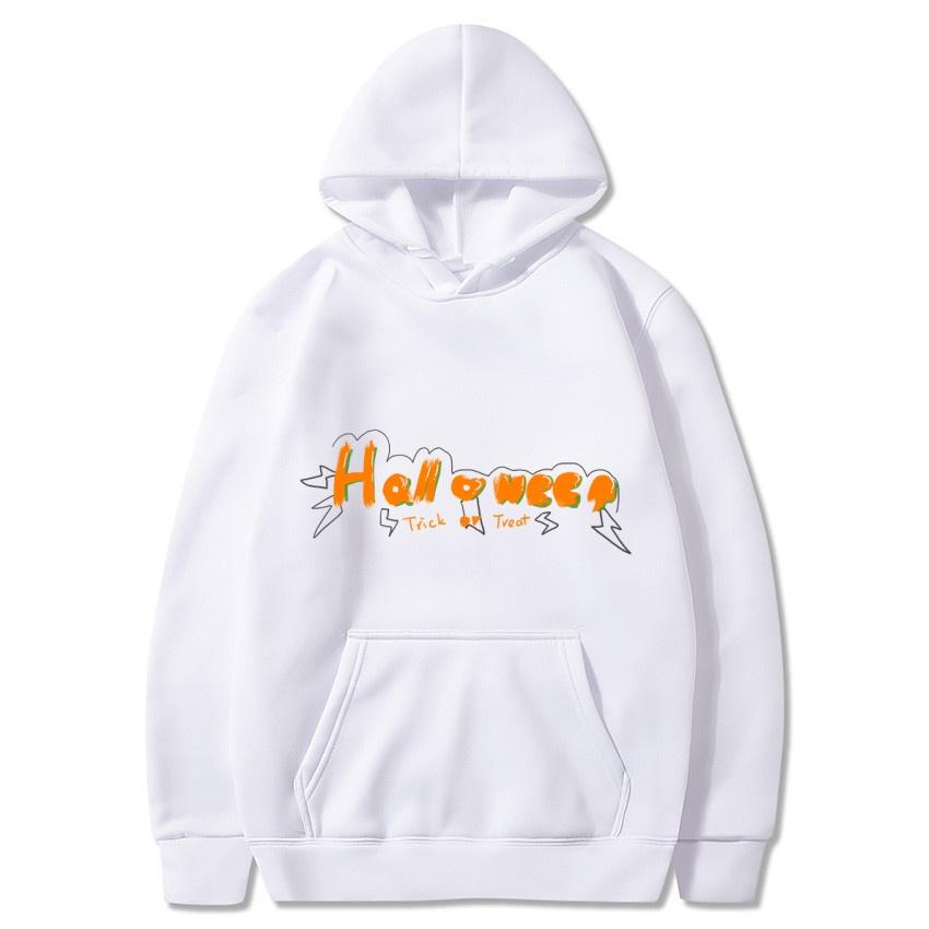 2025 Otoño_Invierno Carta De Halloween Sudadera Con Capucha Estampada Personalizada Sudadera Cálida De Moda Para Hombres Ropa
