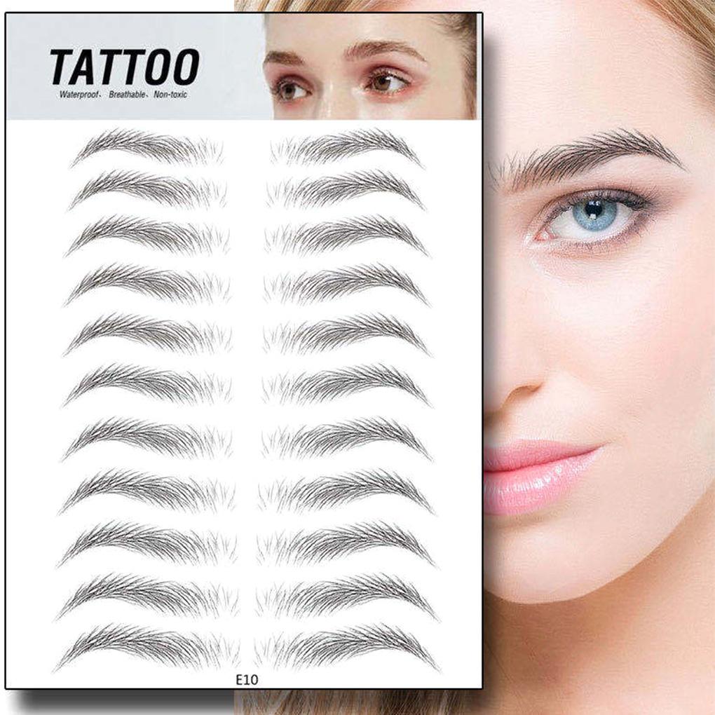 Wear-resistant Women Eyebrow Sticker Single-use Stereo Decal Various-shaped False Eyebrow Decoration Lightweight Stickers