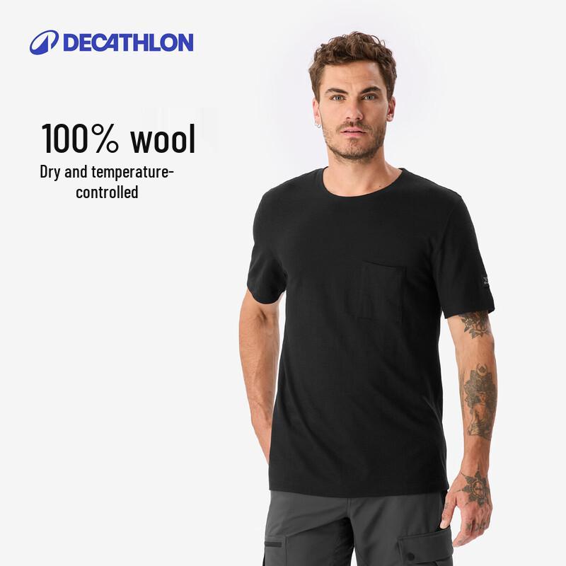 Decathlon Men s Merino Wool Hiking Short Sleeve T-Shirt 2XL