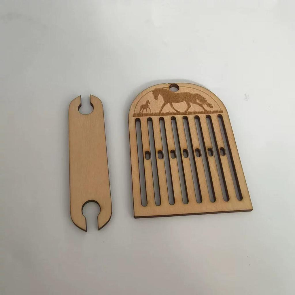 Wooden Portable Weaving Loom Rigid Heddle Backstrap Loom Kit For Beginner For Making Bracelets, Bags, Belts & Camera Straps