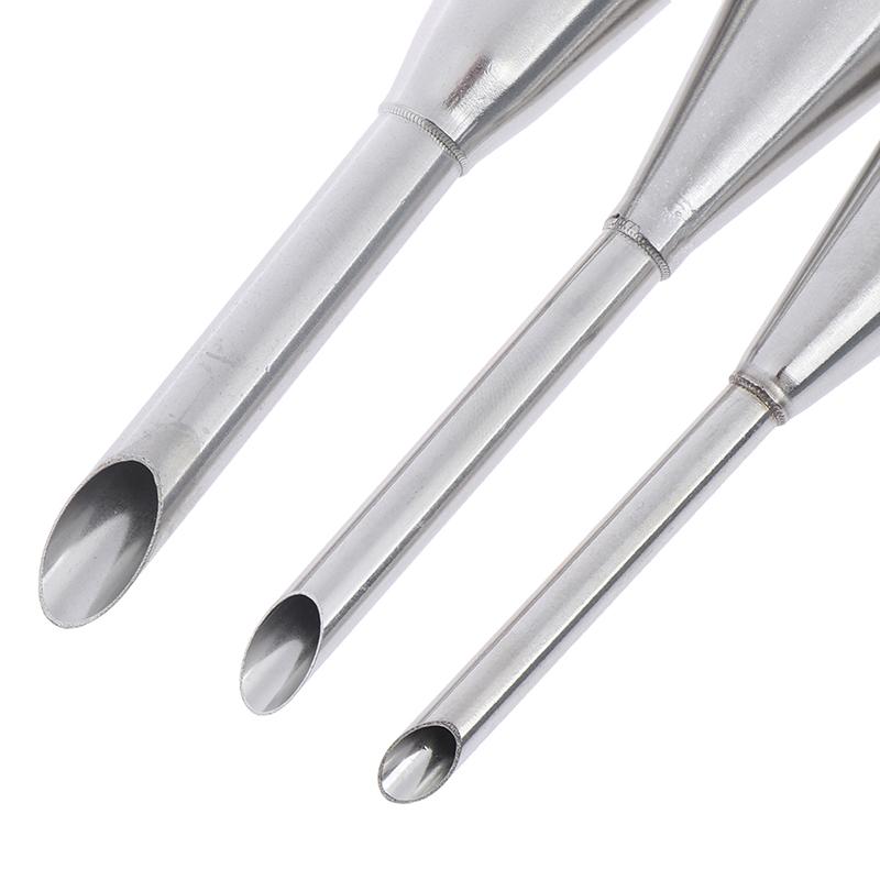 3Pcs Puff Piping Nozzles Stainless Steel Cake Decor Tips Pastry Piping Nozzles