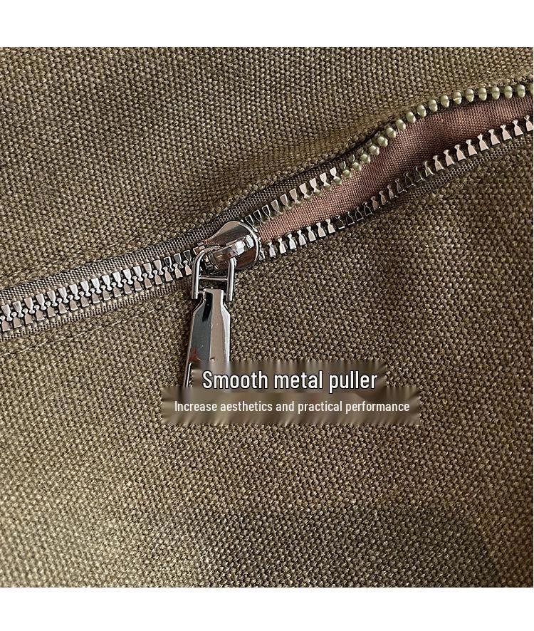 Canvasväska med stor kapacitet i koreansk stil: Trendig avslappnad axel- och crossbodyväska för daglig pendling och resor