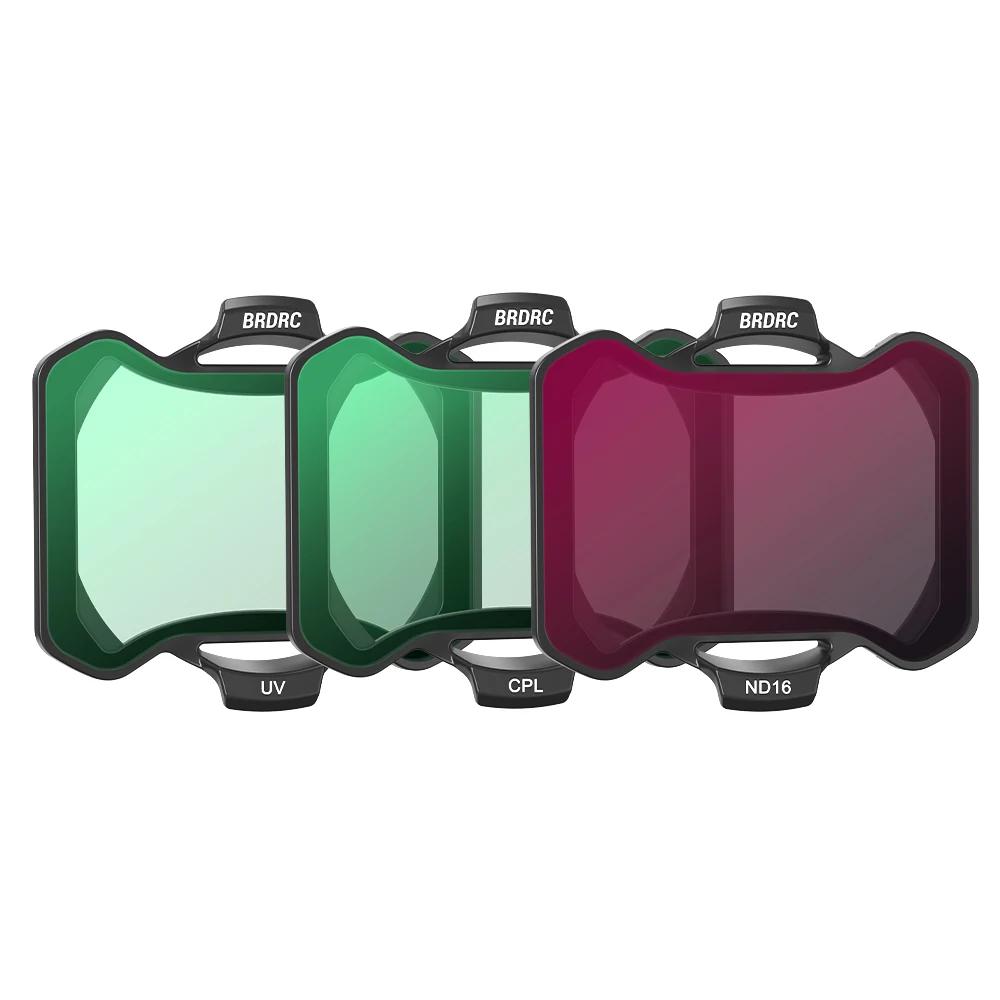 BRDRC Lens Filters Set  for DJI Avata 2 Drone UV/CPL/ND 8 15 32 64 Neutral Density Optical Glass Quick Release Accessories
