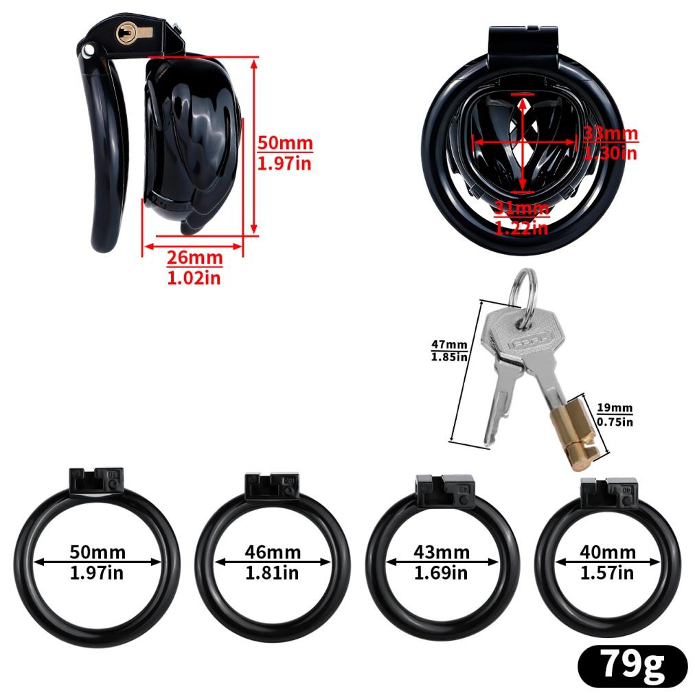 FRRK Seal Design Chastity Cage Small Cock Cage Male Chastity Device Resin Penis Lock Black Chastity Cage for Men Fetish Sex Toys