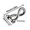 Bow Shackle with Screw Pin Stainless Steel Resistant Hardware for Boaters,