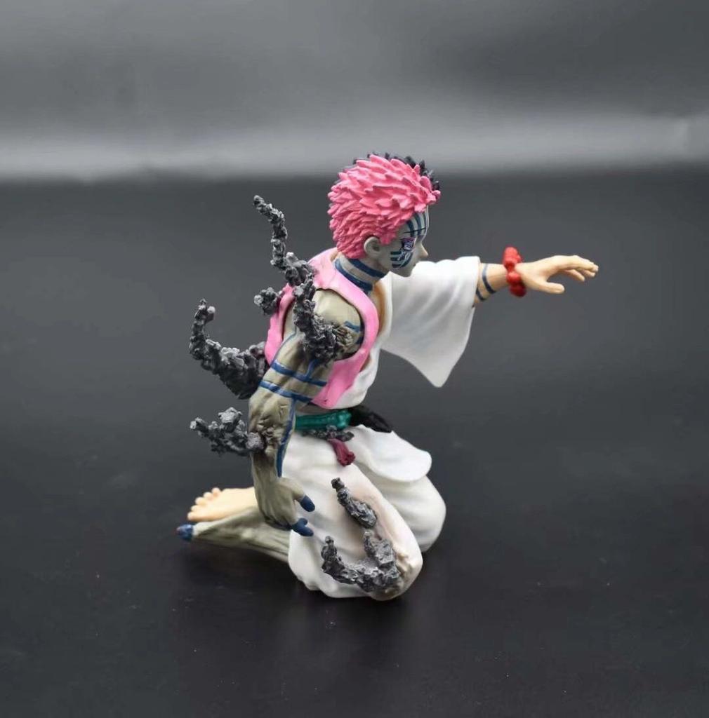 In Stock 17Cm Demon Slayer Akaza Hakuji Anime Figure Model Doll Action Figurine Pvc Decoration Peripheral Desktop Ornament Toy