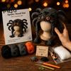 DIY Animal Hood Hat Halloween Crochet Kit, Skull Spider Bat Holiday Craft Project Spooky Pumpkin Earflap Kit for Adults Teens, Autumn Winter Creative
