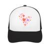 Pastel Love Mosaic Heart Burst Mesh Baseball Cap Casual Hat Outdoor For Womens Unisex FeUnisex