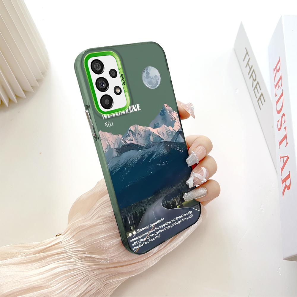 Bemaltes Muster Buntes Splitter-Doppelseitiges Hartschalen-Stoßschutz-Anti-Fall-Telefongehäuse für Samsung