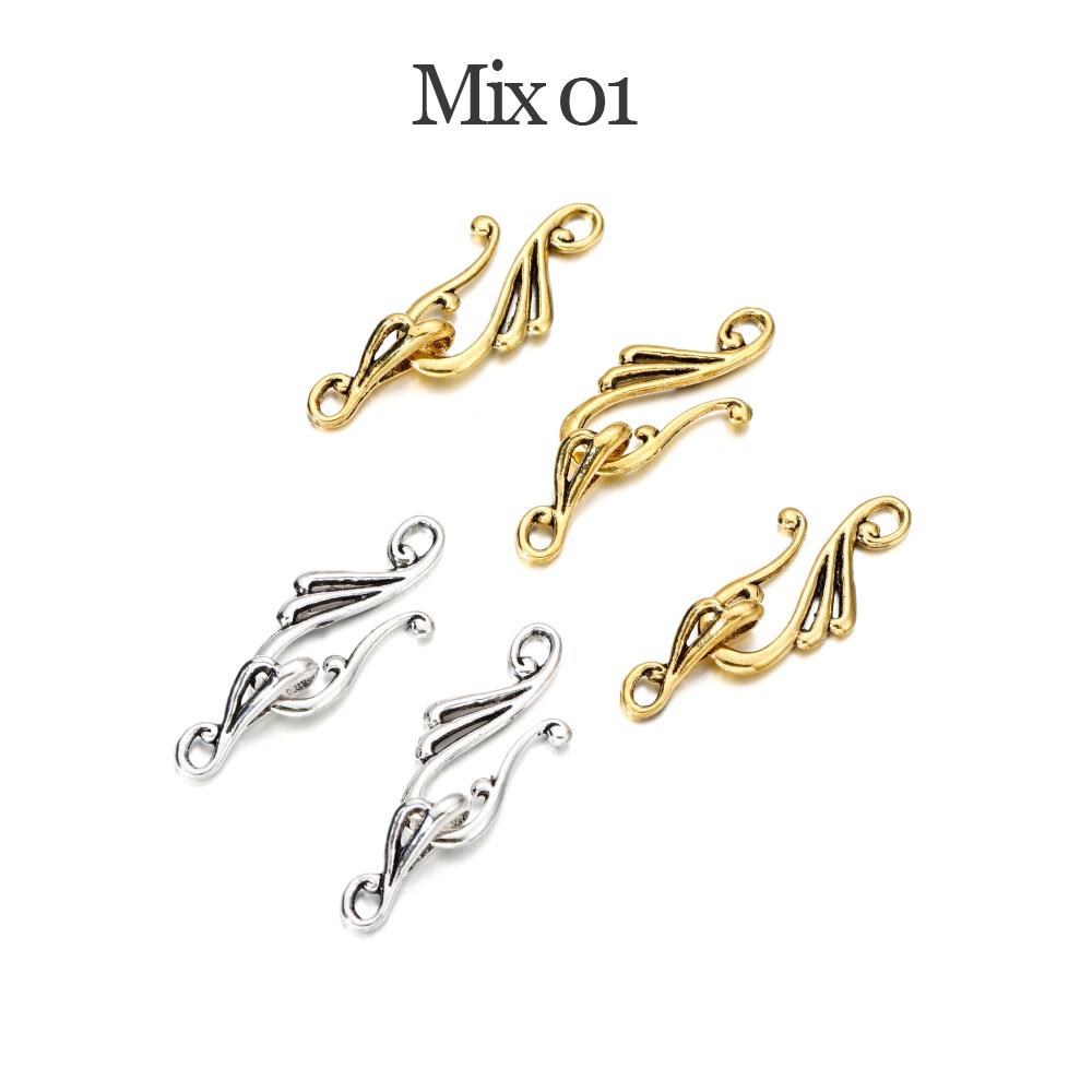 10pcs Antique Bronze Gold Musical Note Shape Zinc Alloy Toggle Clasps Hooks For Necklace Bracelet Jewelry Making Supplies DIY