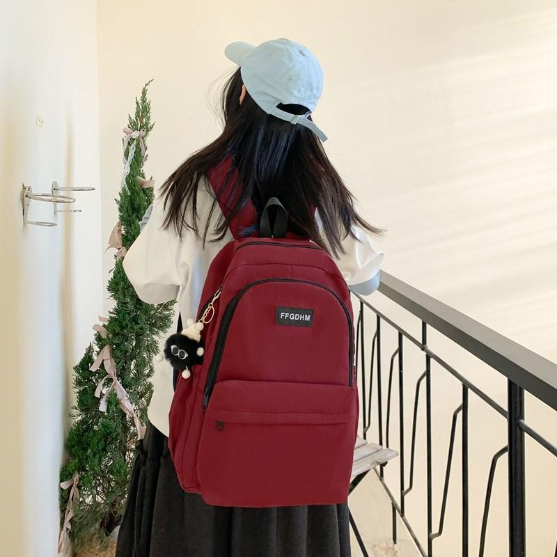 Japanese backpack female high school students simple and versatile large-capacity computer backpack male ins junior high school student schoolbag
