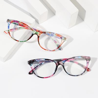Flowers Elegant Anti-Blue Light Eyeglasses Eye Protection Reading Glasses Presbyopic Glasses