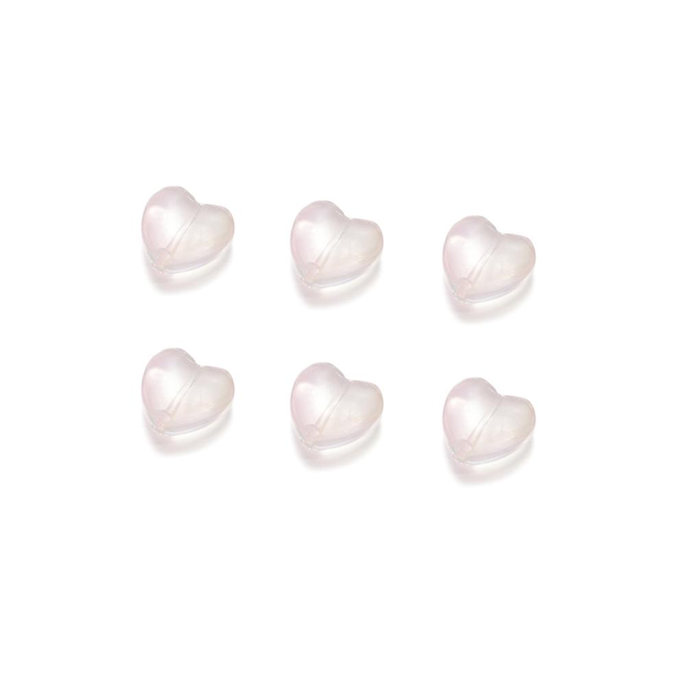 20Pcs/Lot 12*12.3mm Small Flowers Heart Leaves Glass Loose Beads for Jewelry Making Handmade DIY Bracelet Necklace Accessories