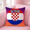 Croatia Cro Flag Cushion Cover Eco-Friendly Odorless Healthy Pillowcase Soft & Comfortable Kid-Safe No Filling