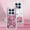 Bling Moving Liquid Floating Sparkle Glitter Case for Xiaomi 14T Redmi Note 14 13 12 11 Pro Plus 14C 13C 12C A3X Waterfall Cover