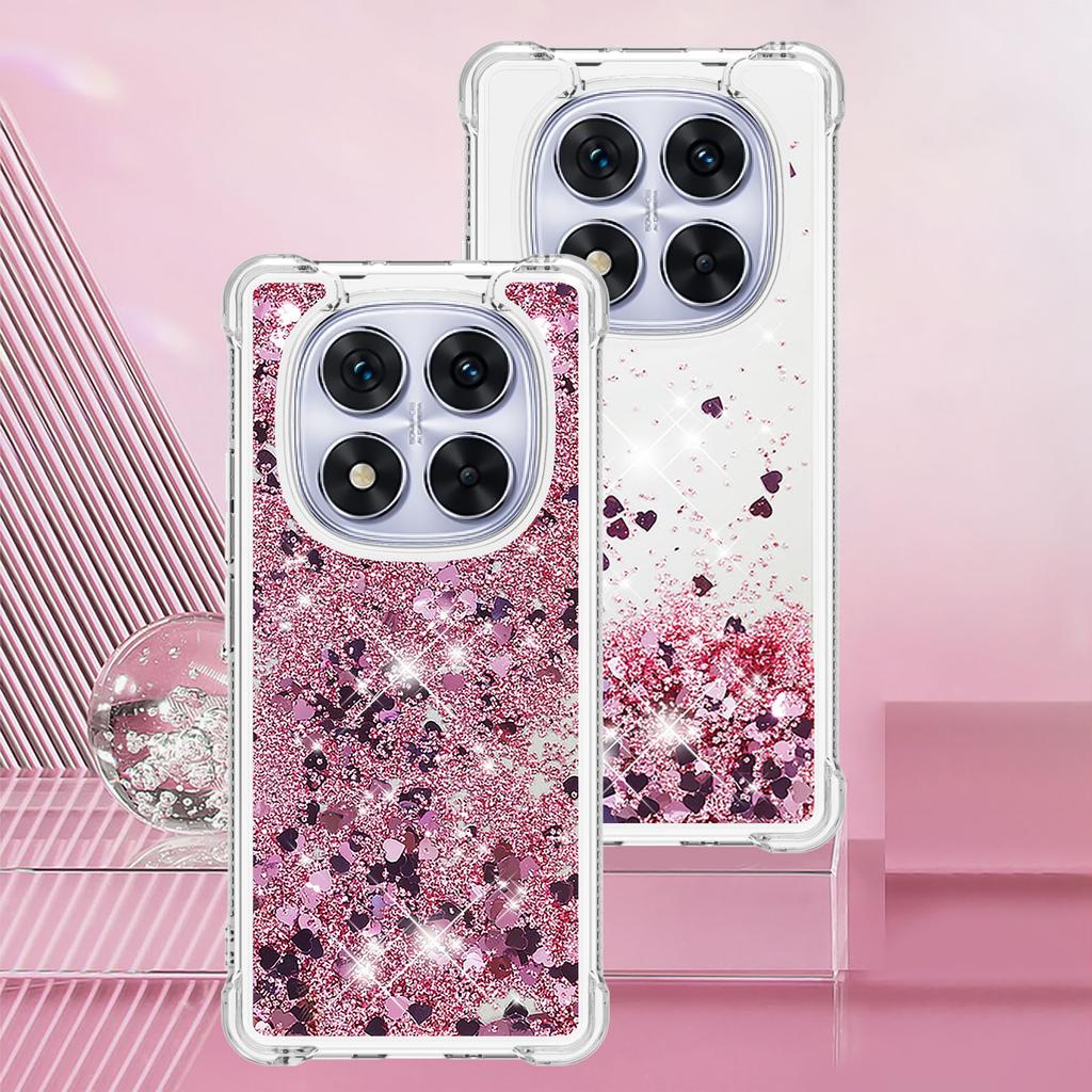 Bling Moving Liquid Floating Sparkle Glitter Case for Xiaomi 14T Redmi Note 14 13 12 11 Pro Plus 14C 13C 12C A3X Waterfall Cover