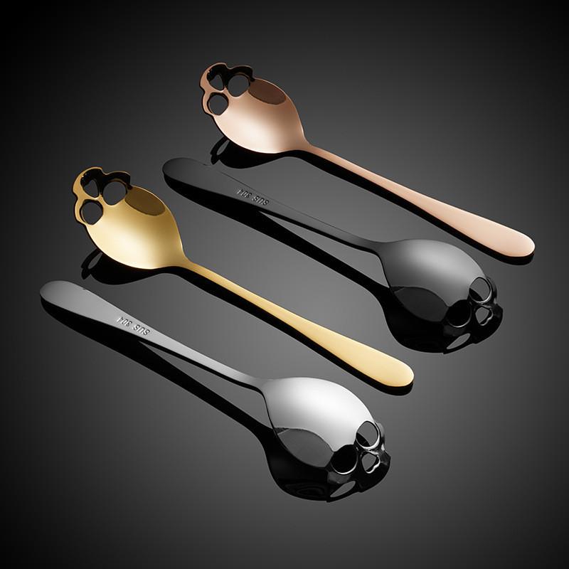 Elegant Skull Head Coffee Spoon Durable Stainless Steel Stirring Spoon