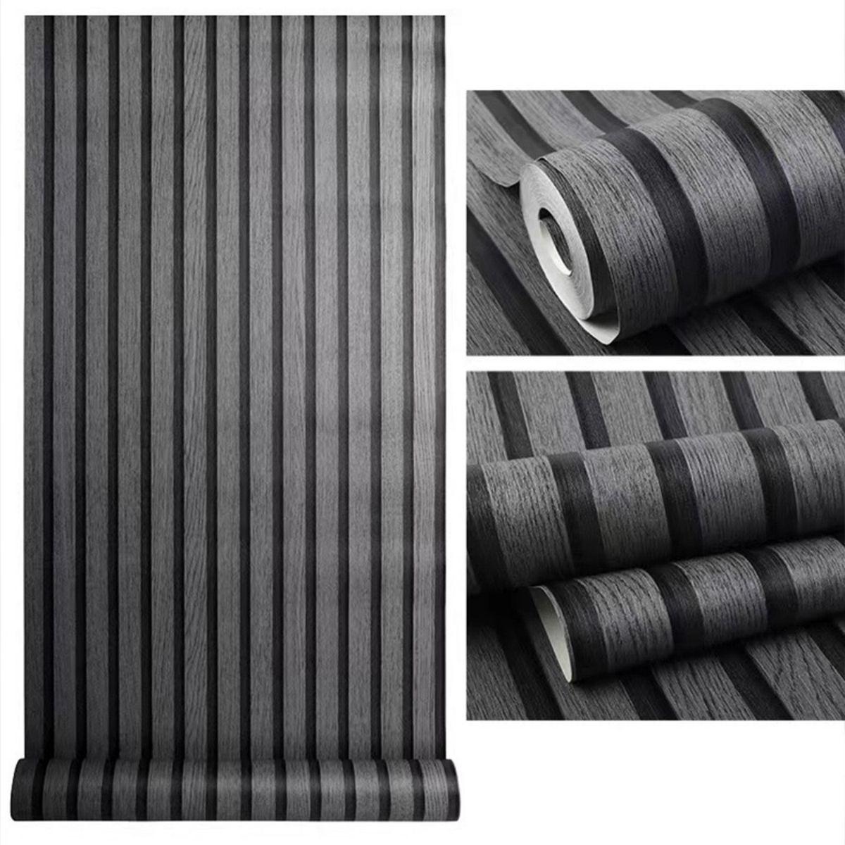 

Винтажные обои с имитацией рисунка деревянных полос, 1 рулон водонепроницаемых самоклеящихся обоев, для гостиной, кухни, спальни 10mx45cm