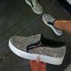 Fashion Women Bling Flats Sequins Crystal Studded Slip On Lazy Loafer Flat Round Toe Rhinestone Shoes 2025 Fashion Female Sneakers 8bv