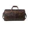 Personalized Full-Grain Leather Duffel Bag with Wheels: Carry-On