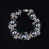 Austrian Palace Flower Pearl Bracelet Sea Water Grey Shell Freshwater Daxi Di Gong Ting Feng Women's Style