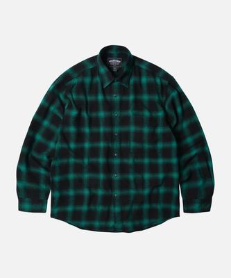 FRIZMWORKS Ombre Flannel Relaxed Shirt _ Green