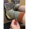 Warm-toned Socks for Women In Autumn, with Contrasting Colors, Seam Stitching, Retro and Casual Mid-calf, Student Sweat-absorbing Pile