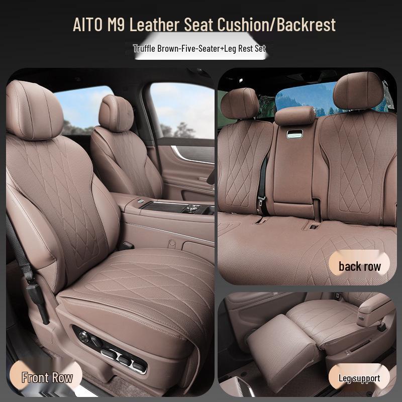 AITO M9 Nappa Leather Car Seat Cushion - Breathable, Ventilated, All-Season Cover