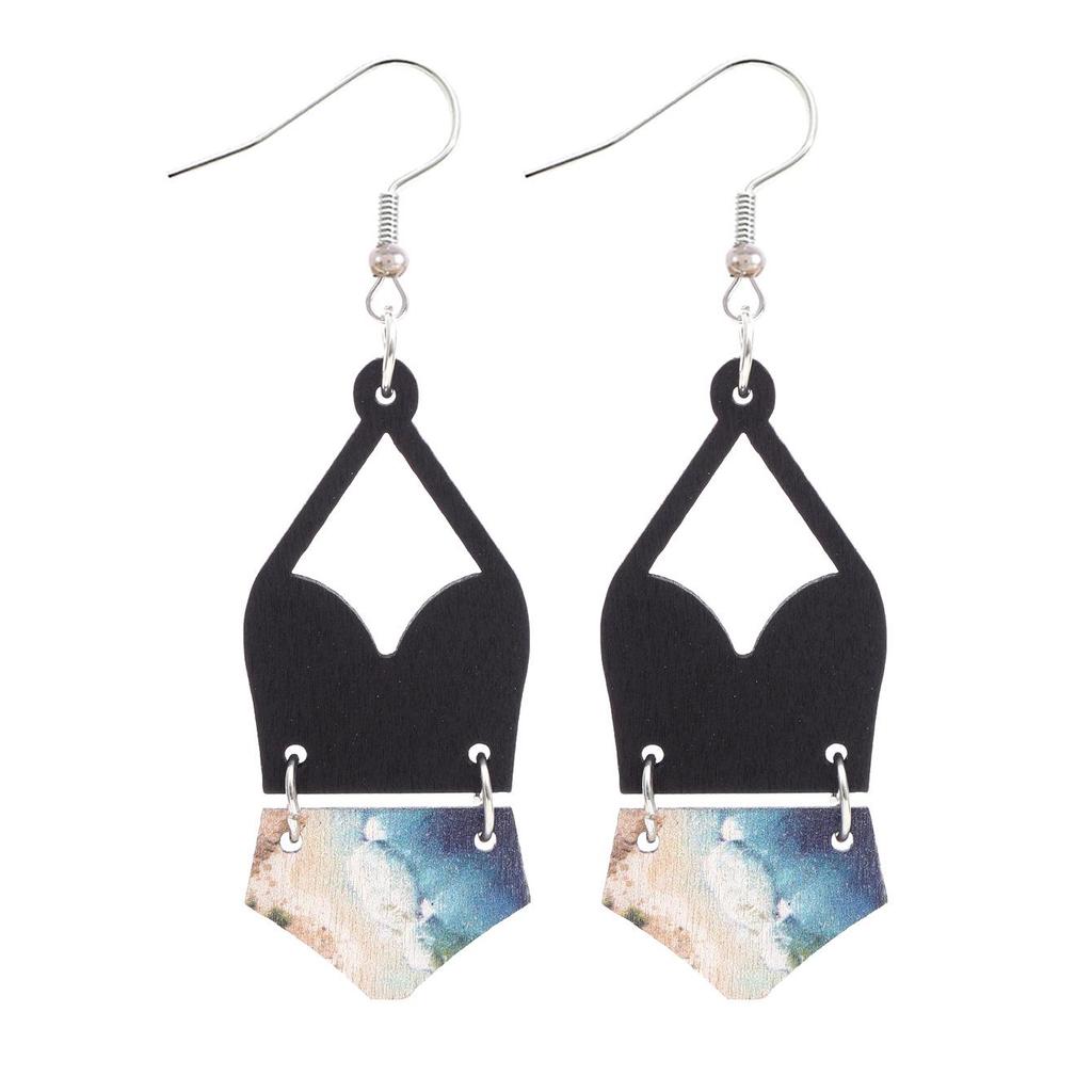 Bohemian Multi-layer Patchwork Geometric Cork Earrings
