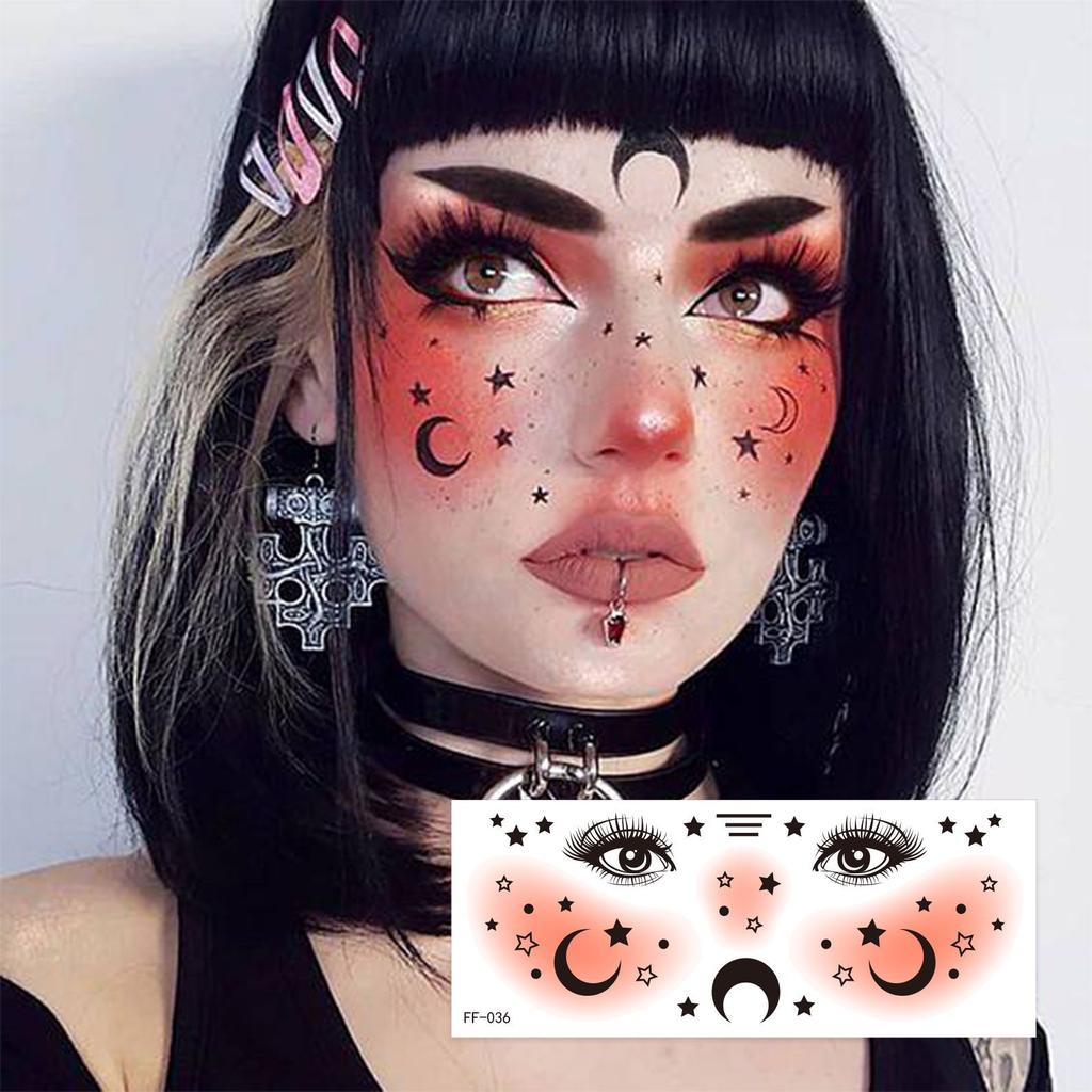 Waterproof Tattoo Stickers, Sweet Spice Girl Blush Face Stickers, Party Makeup, Holiday Prom Tattoo Stickers