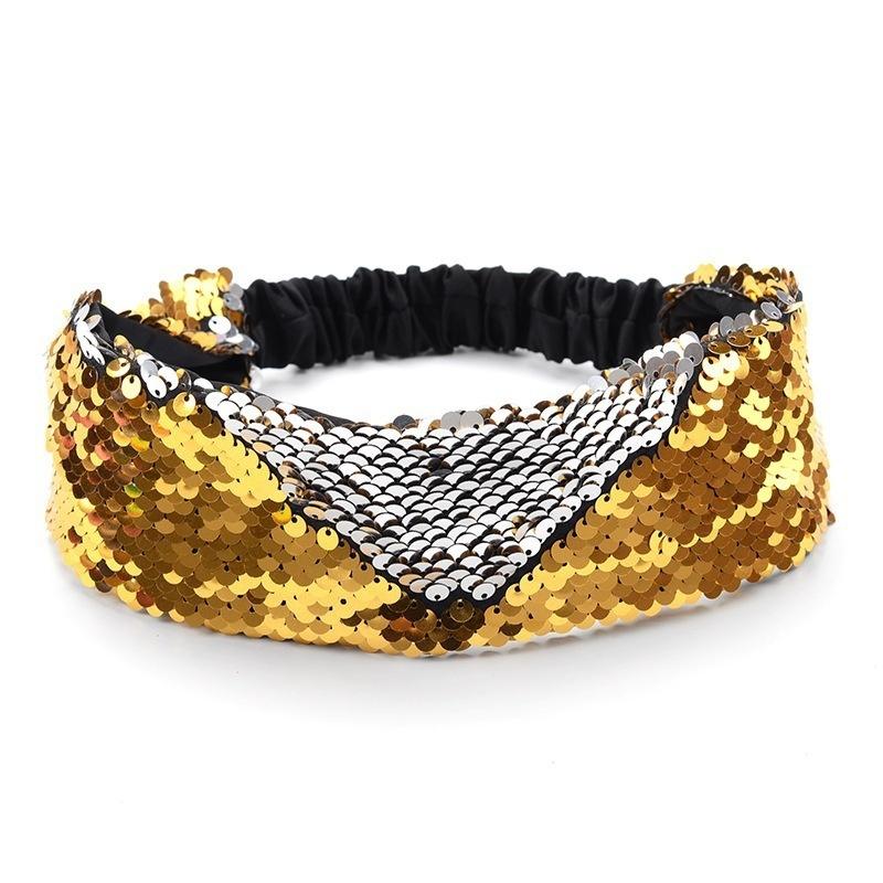 Sequin Hair Bands Headbands Double-sided Sequin Children Hairbands
