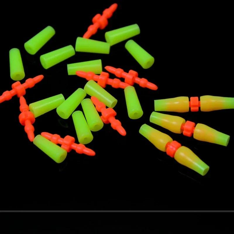 10-60 Piecesset Bobber Float Stop Yellow Orange Fishing Gear Accessories Fishing Float Sea Fishing Clip Wind Pole