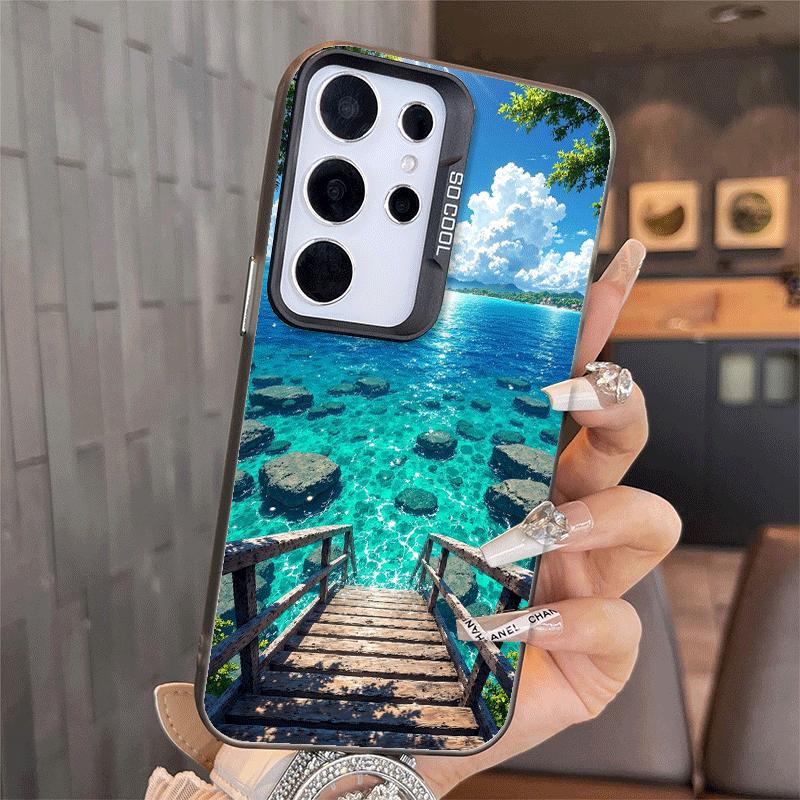 Sommer Strand Meer Palmenbaum Urlaub Stoßfeste Handyhülle für Samsung A17 A16 A15 A14 A37 A57 A36 A56 A26 A35 A55 A25 A34 A54 A2