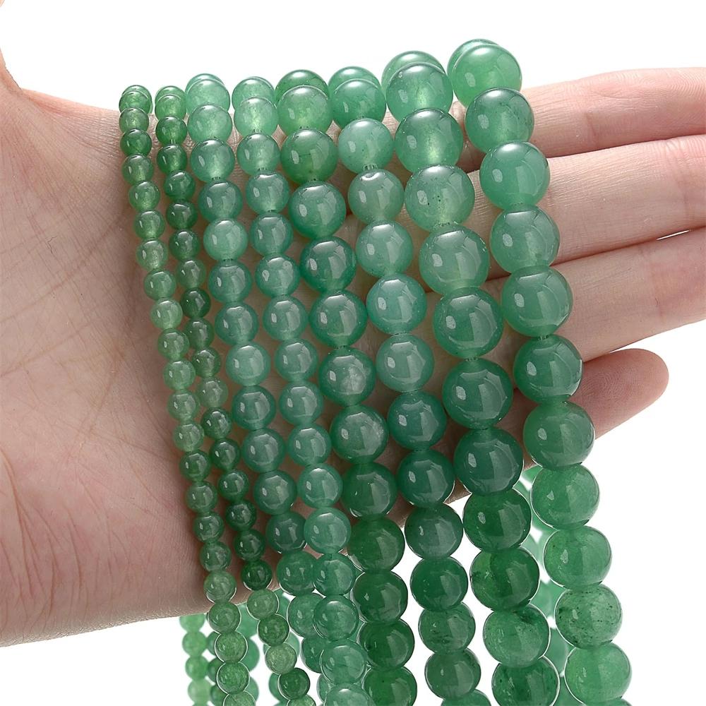 Natural Round Stone 4 6 8 10 12mm Tiger Eye Crystals Lava Turquoises Jades Loose Bead for Jewelry Making DIY Bracelet Needlework